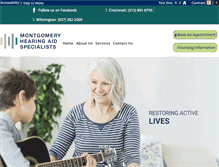 Tablet Screenshot of montgomeryhearingaidspecialists.com